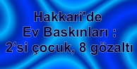Hakkari’de ev baskınları