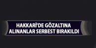 Hakkari'de Gözaltına Alınanlar Serbest Bırakıldı