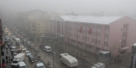 Hakkari’de kar yağışı ve sis