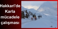 Hakkari'de Karla mücadele çalışması