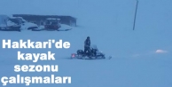 Hakkari'de kayak sezonu çalışmaları