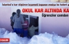Hakkari'de öğrenciler sınıflarına camdan giriyor