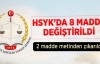 HSYK'nın 8 Maddesinde Değişiklik Kabul Edildi