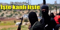 IŞİD hepsini listelemiş