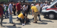 Karnesini alıp, eve giderken kazada yaralandı