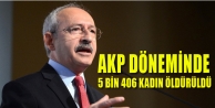Kılıçdaroğlu: AKP döneminde 5 bin 406 kadın...