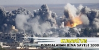 Kobani'de Bombalanan bina sayısı 1000