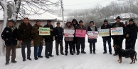 Köylüler, dolamit ocağı toplantısını protesto etti