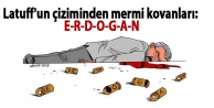 Latuff'un çiziminden mermi kovanları: E-R-D-O-G-A-N