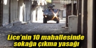 Lice’nin 10 mahallesinde sokağa çıkma yasağı