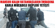 Mahsur kalan vatandaşlara mücadele ekipleri yetişti
