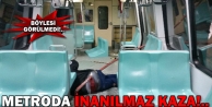Metroda inanılmaz kaza!