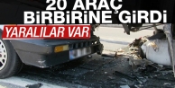 Muğla Bodrum'da 20 araç birbirine girdi: Yaralılar...