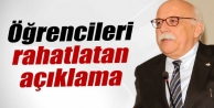 Nabi Avcı'dan öğrencileri rahatlatan açıklama