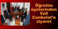 Öğretim üyelerinden Vali Canbolat’a ziyaret