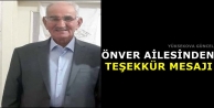 Önver Ailesinden Teşekkür Mesajı