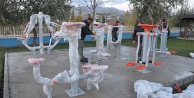 Parklara ilk defa spor aletleri kuruldu
