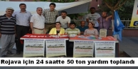 Rojava için 24 saatte 50 ton yardım toplandı