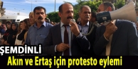 Şemdinli’de Akın ve Ertaş için protesto eylemi