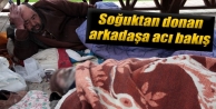 Soğuktan ölen arkadaşa son bakış