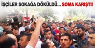 Soma'da maden işçileri sendikaya yürüdü