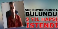 Suç duyurusunda bulundu 5 yıl hapsi istendi