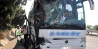 Tekirdağ'da yolcu otobüsü tankere çarptı: 10...