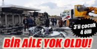 Trafik kazası bir aileyi yok etti!