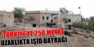 Türkiye'ye 250 metre uzaklıkta IŞİD bayrağı