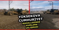 Yüksekova Cumhuriyet Mahallesinde Kumlama Çalışması