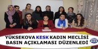Yüksekova KESK Kadın meclisi basın açıklaması...