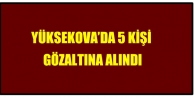 Yüksekova’da 5 gözaltı