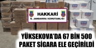 Yüksekova’da 67 Bin 500 Paket Sigara Ele Geçirildi