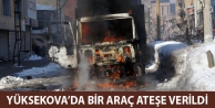 Yüksekova’da Bir Araç Ateşe Verildi