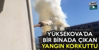 Yüksekova’da Bir Binada Çıkan Yangın Korkuttu