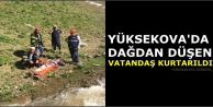 Yüksekova'da Dağdan Düşen Vatandaş Kurtarıldı
