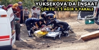 Yüksekova’da inşaat çöktü: 1'i ağır 6 yaralı