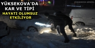 Yüksekova'da Kar Ve Tipi Hayatı Olumsuz Etkiliyor