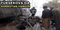 Yüksekova'da Korkutan Yangın