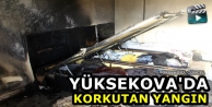 Yüksekova'da Korkutan Yangın