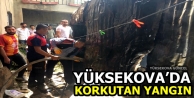 Yüksekova’da Korkutan Yangın  
