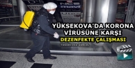 Yüksekova'da Koronavirüse Karşı Eş Zamanlı Temizlik