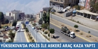 Yüksekova’da polis ile askeri araç kaza yaptı