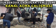 Yüksekova'da Rögar temizleme Kanal Açma Çalışması