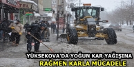 Yüksekova'da Yoğun Kar Yağışına Rağmen Karla...