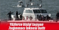 Yüzlerce kişiyi taşıyan sığınmacı teknesi...