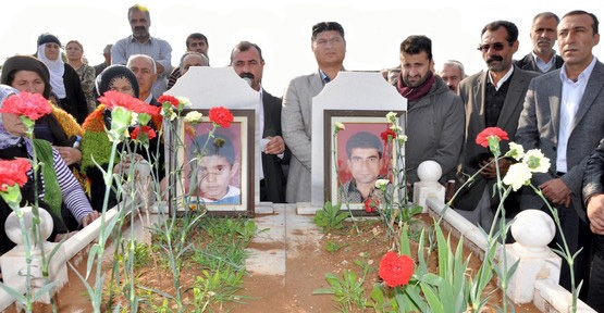 Uğur ve babası mezarı başında anıldı