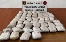 Şemdinli’de sınırında 32 kilo uyuşturucu ele geçirildi