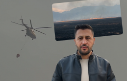 Yüksekova Kuş Cenneti'ndeki yangına iki helikopter havadan müdahale etti: Ovanın bir kısmı küle döndü