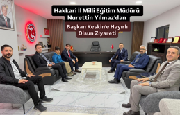 Hakkari İl Milli Eğitim Müdürü Nurettin Yılmaz’dan Başkan Keskin’e Hayırlı Olsun Ziyareti